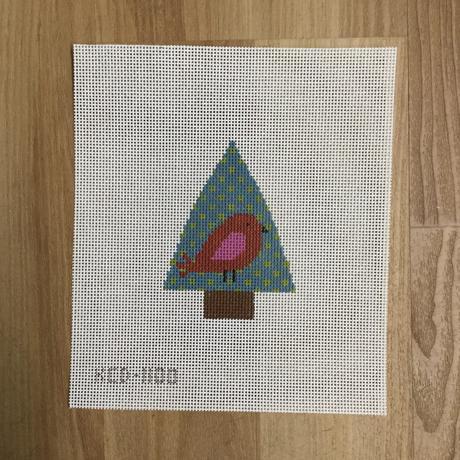 Tree with Red Bird and Dots