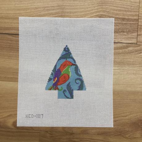 Tree with Red Bird and Vines