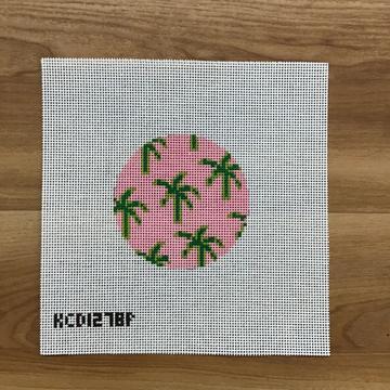 Palm Tree Round - Pink