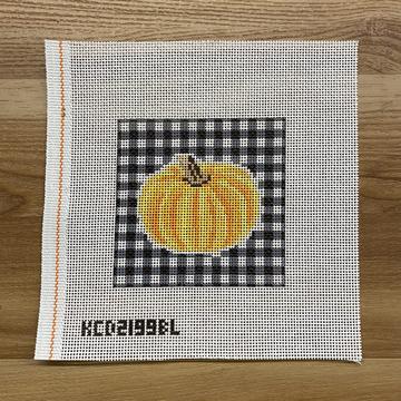 Pumpkin on Gingham - Black