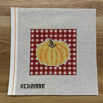 Pumpkin on Gingham - Red
