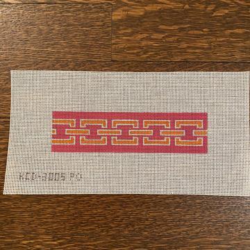 Chain Link Key Fob  Pink/Orange