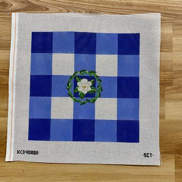 Gingham Square 21/21 - Blue