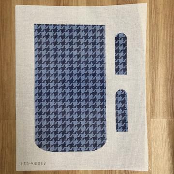 Marianne Clutch - Houndstooth - Blue/Blue