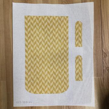 Marianne Clutch - Herringbone - Khaki/Khaki