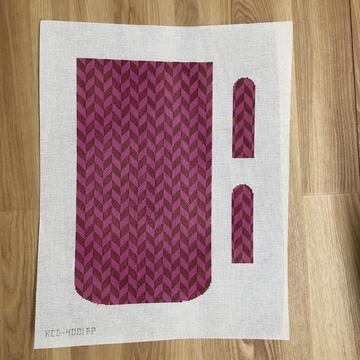 Marianne Clutch  Herringbone - Purple/Purple