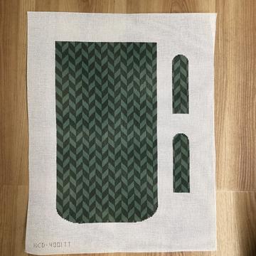 Marianne Clutch  Herringbone - Teal/Teal