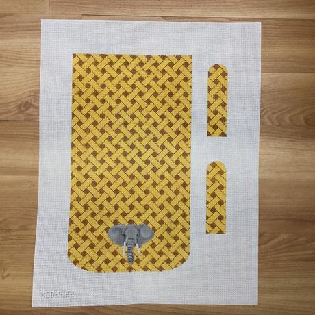 Elephant on Woven Background Purse