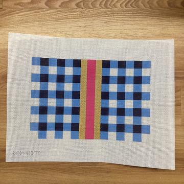 Gingham Clutch - Blue