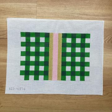Gingham Clutch - Green