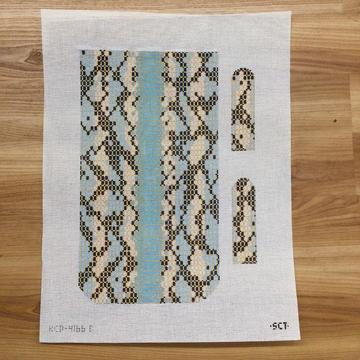 Snakeskin Trifold Clutch - Blue