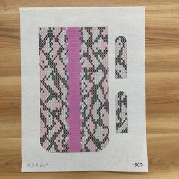 Snakeskin Trifold Clutch - Pink