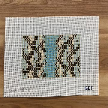 Snakeskin Mini Flat Clutch - Blue