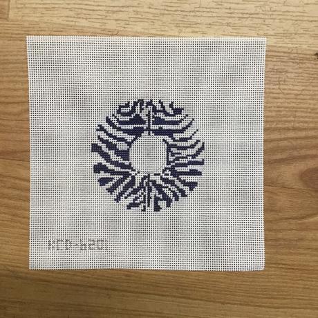 Blue and White 3" Round Insert