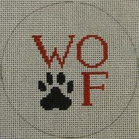 Woof and Paw Print - Black & Red