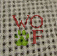 Woof and Paw Print - Pink and Green