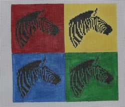Multicolor Zebra Square Pillow