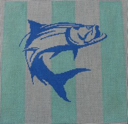 Tarpon on Mint Stripes