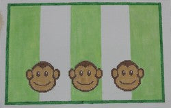 Monkeys on Green Stripes