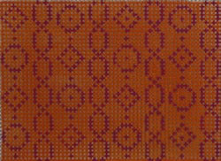 Wallet Insert - geometric chain/circle/diamond pink on orange