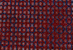 Wallet Insert geometric chain/circle/diamond blue on red