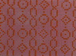 Wallet Insert - geometric chain/circle/diamond orange on pink