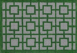 Wallet Insert geometric squares - Green