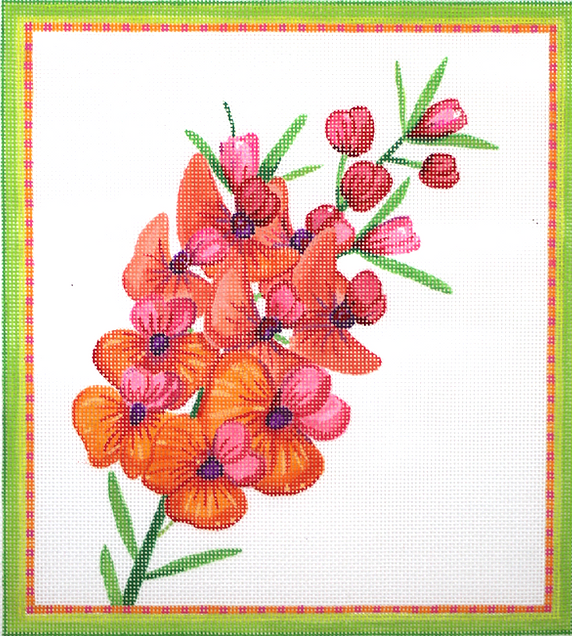 Kate Mason – Gorse Bitter Pea – pinks, greens & oranges