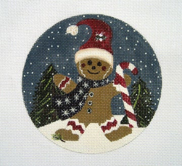 Gingerbread Man with Candy Cane