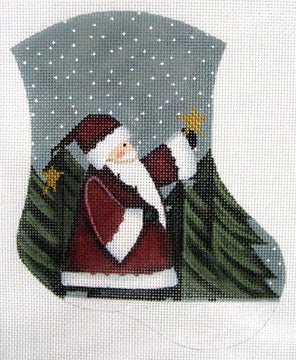 Santa Holding Star Mini Sock