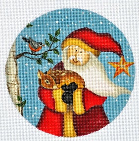 Santa and Deer ornament