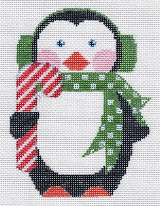 Penguin with Candy Cane