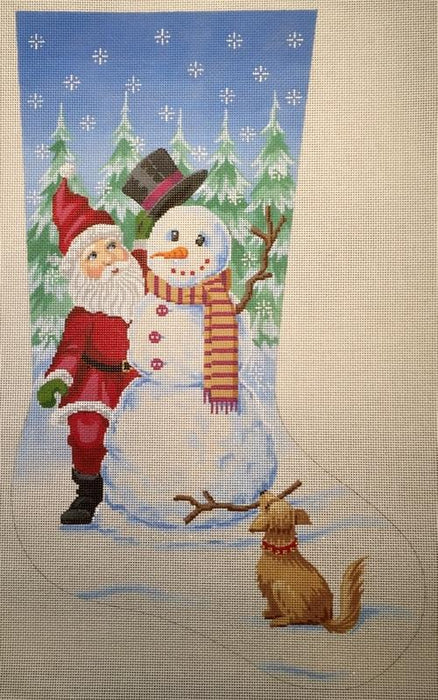 Santa and Snowman Stocking