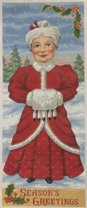 Mrs. Santa Season's Greetings on 13 Mesh