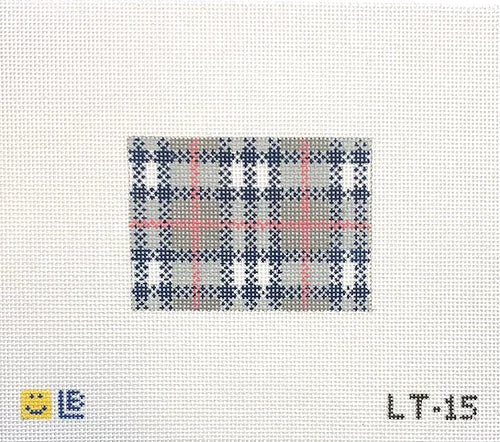Grey & Blue Plaid, 3x2