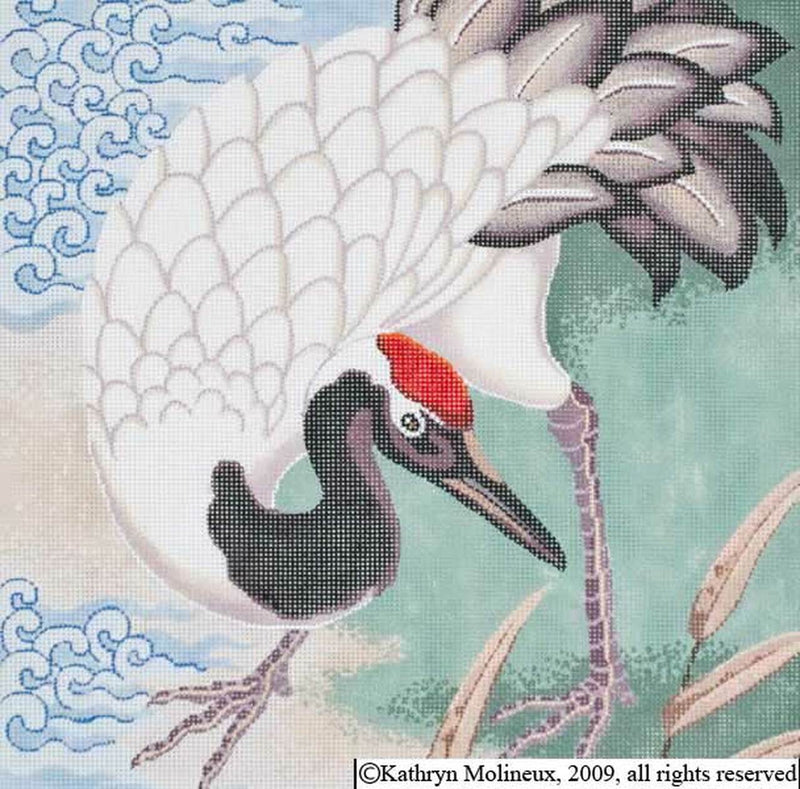 Japanese Crane Pillow 2