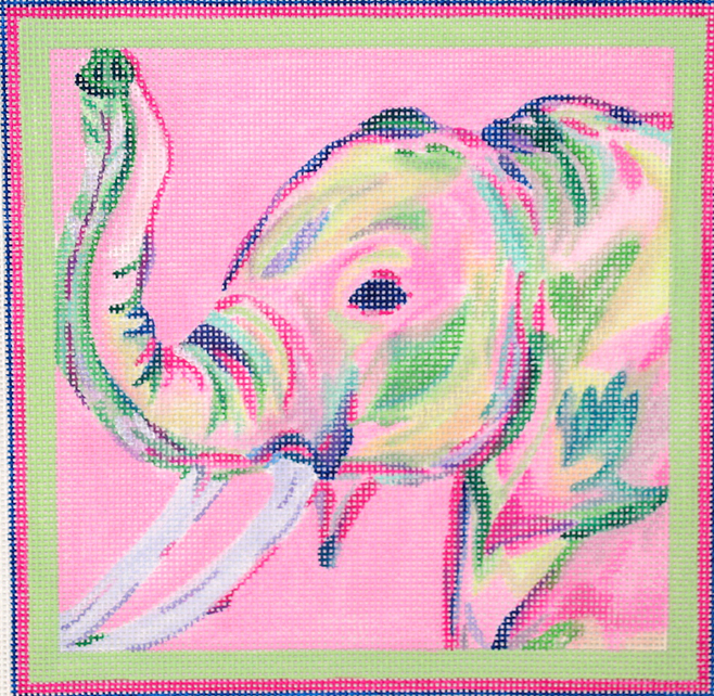 Megan Carn Elephant – pink multi on bright pink