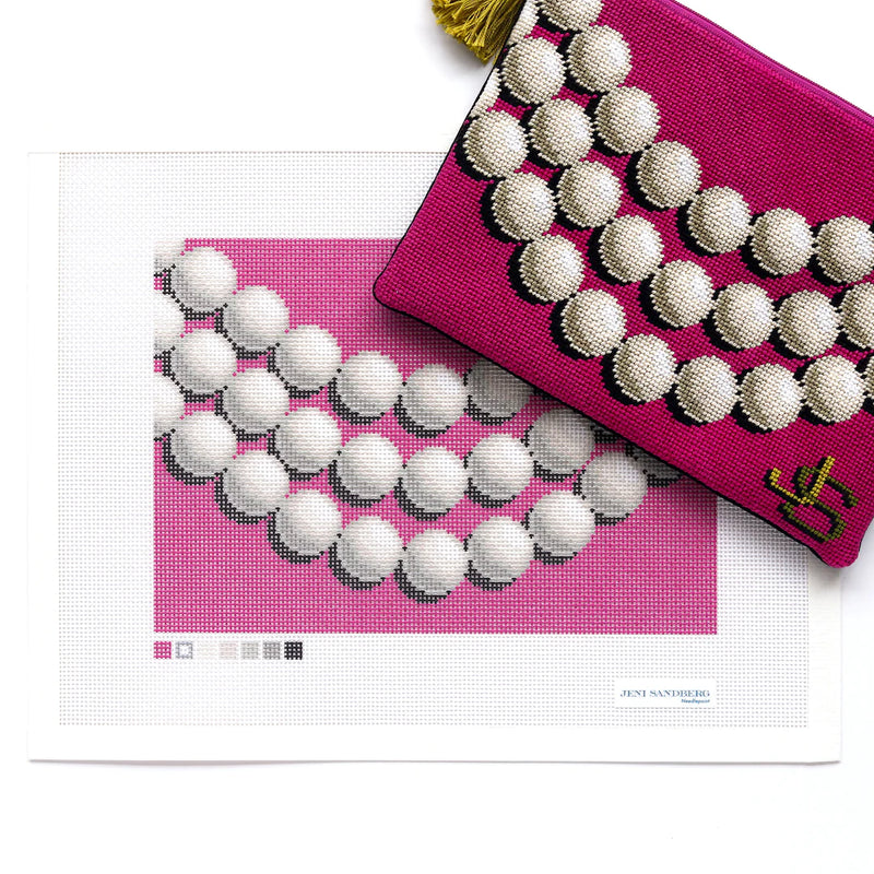 Pearl Clutch - Fuchsia