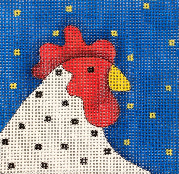Blue with Rooster 3" square