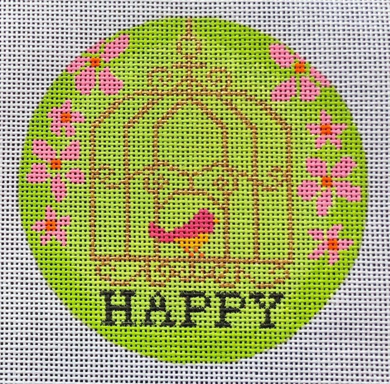 "Happy" Birdcage Ornament