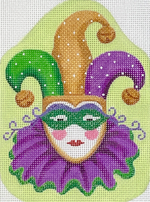 Mardi Gras Mini – Jester – purples, greens & golds