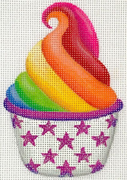 Mini Sweet Treat – Rainbow Swirl Soft Serve in a Starry Cup