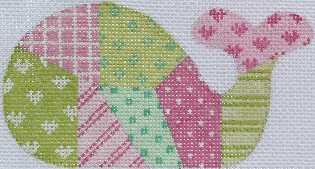 Mini Whale – Patchwork – pinks & greens