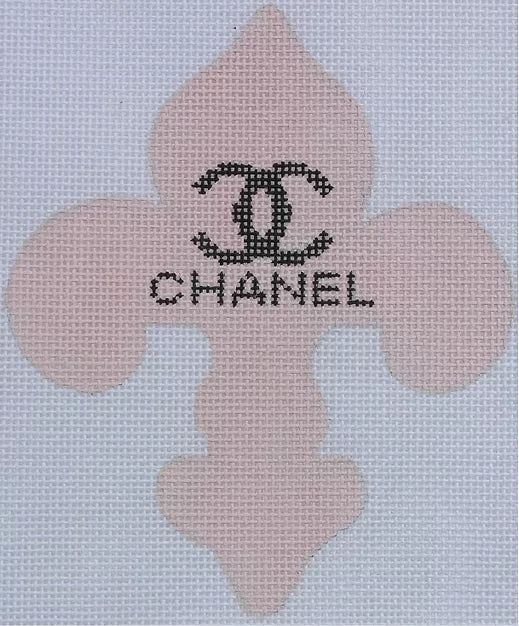 Mini Fleur-de-Lys – Parisian Chanel (w/ gold chain) (stitch guide available)