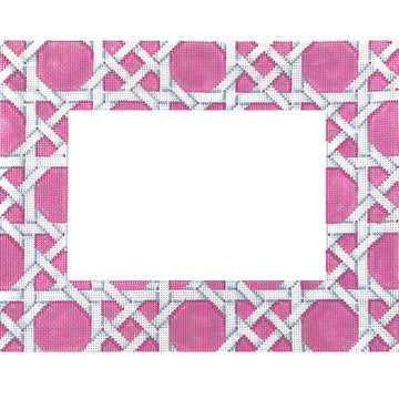 Pink/White Caning Pattern Frame