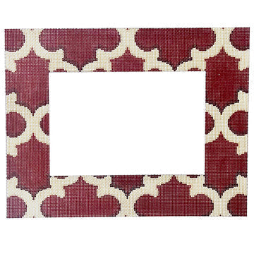 Red/Camel Quatrefoil Frame