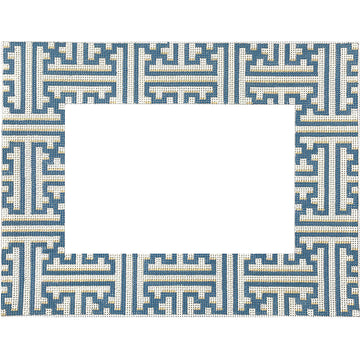 Blue/Cream Fretwork Frame