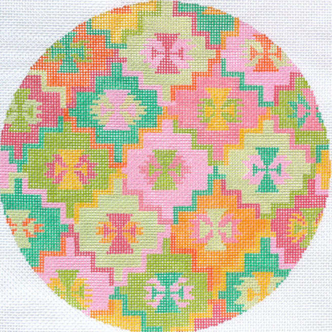 Kilim Round – summer melons palette