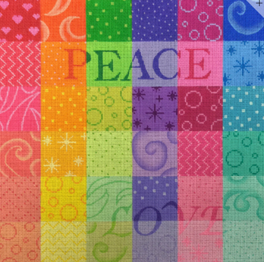 Peace & Love Rainbow Patchwork