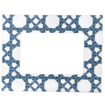 Blue/White Caning Pattern Frame